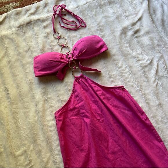 Lisa Maree Lost in Paris Cutout Midi Dress in Pink - Picture 4 of 9